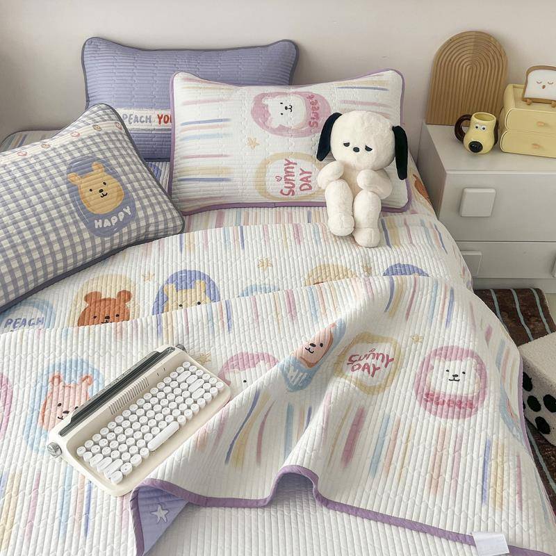 定制A类母婴级双面纯棉床盖学生宿舍新款榻榻米夹棉床单炕单垫子