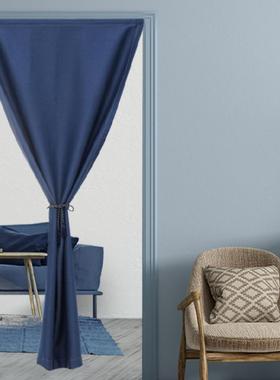 家用隔断门帘双面色遮室光纯布隔热卧免打孔魔术贴自遮粘宿86559