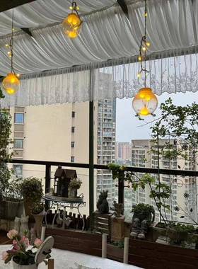 阳光房阁楼遮阳顶帘定制纱免幔88350纱绷帘璃天窗玻斜打孔隔热遮