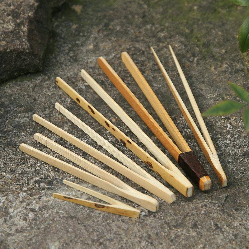 手工竹制留青茶夹洗杯夹茶叶夹子竹镊子茶杯夹功夫茶道零配六君子