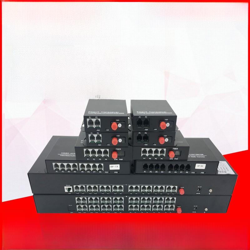 1/2/4/8/16/24/32/48/64/128路电话光收发器Pcm带网络话频收发器