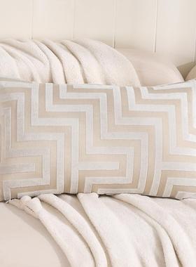 抱枕沙发客厅长方形头靠床枕大靠背垫北欧风垫天鹅绒提花抱43760