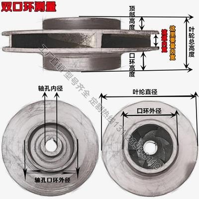 水泵叶轮大全定制污水自吸管道离心叶轮配件不锈钢铸铁潜水泵叶轮