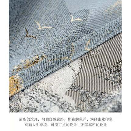 中式窗全76000遮帘光卧室202新3款棉麻色提花成品窗帘可定制3织.1