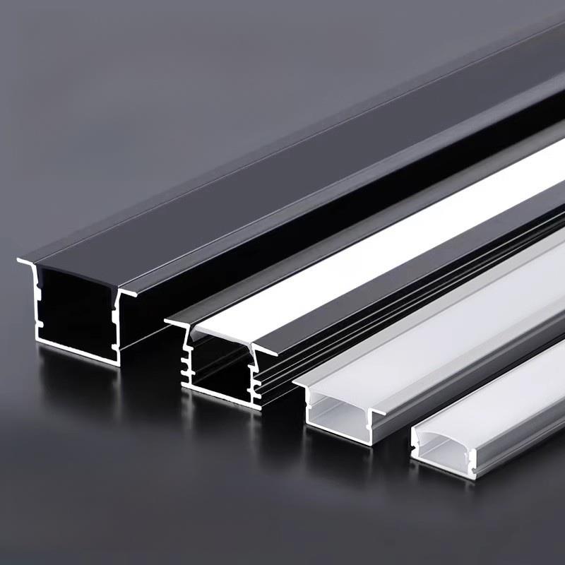 Led线性灯铝槽隐藏线灯表面安装铝合金灯槽嵌入式线性灯u形灯带卡