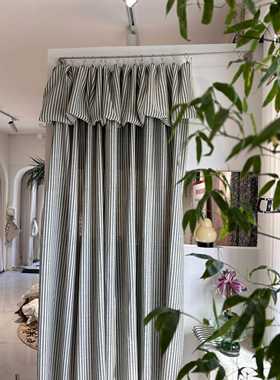 is国外喜欢的)懒窗帘(条纹亚04258n慵麻窗帘)