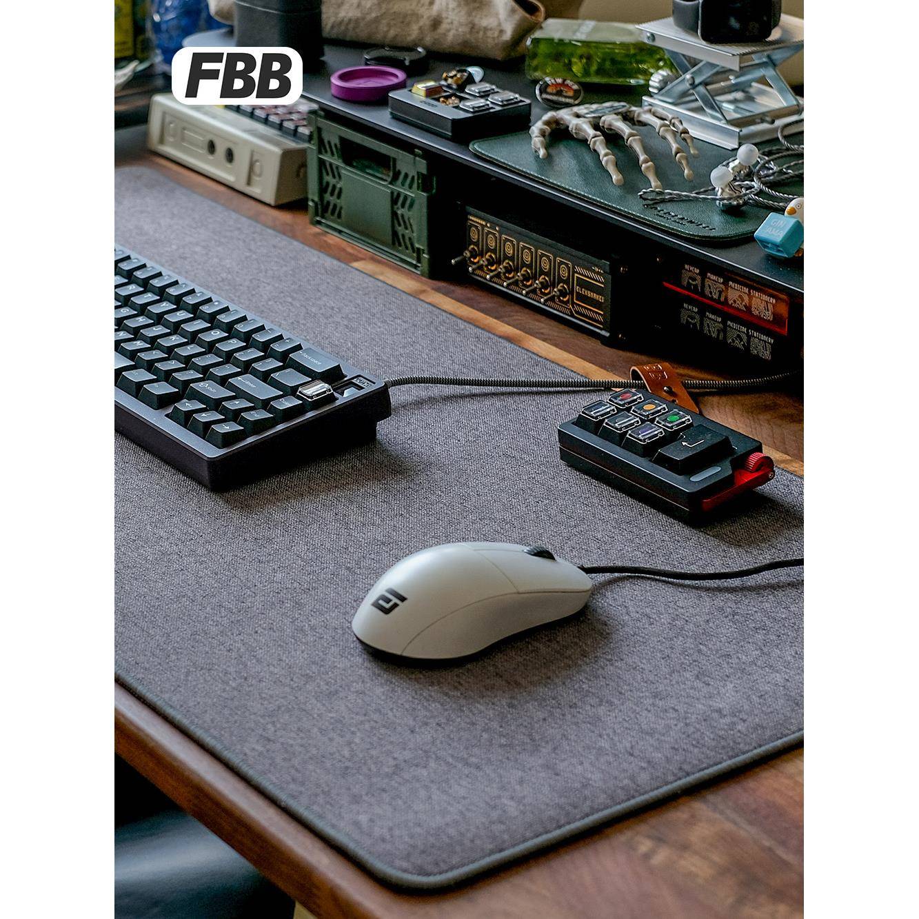 FBB原创定制减震高级感亚麻鼠标垫超大号桌垫子办公电脑游戏电竞