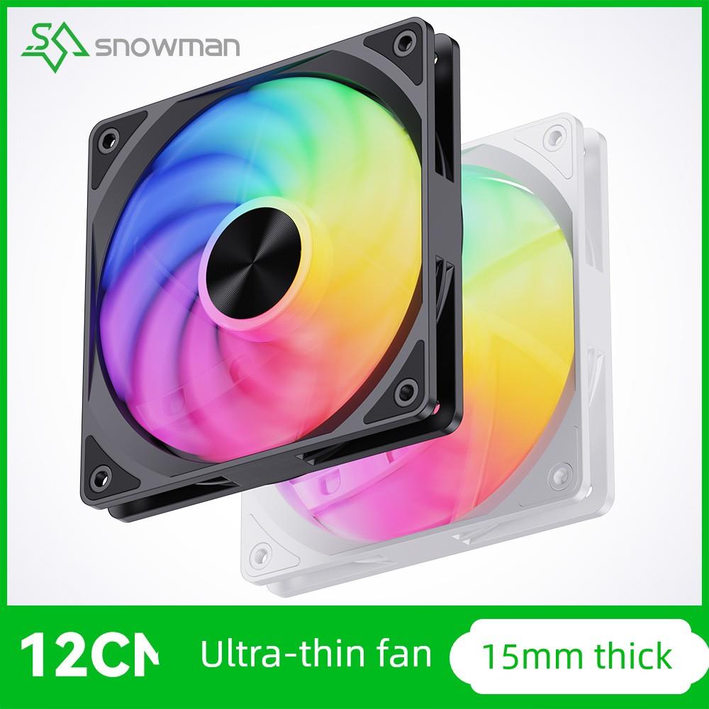 冰曼12015超薄12CM机箱风扇15mm温控PWM静音ARGB电脑散热风扇4Pin
