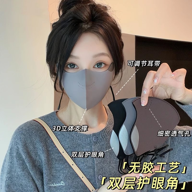 韩国防风保暖口罩新款冬季高品质高颜值防紫外线女3d立体透气立体