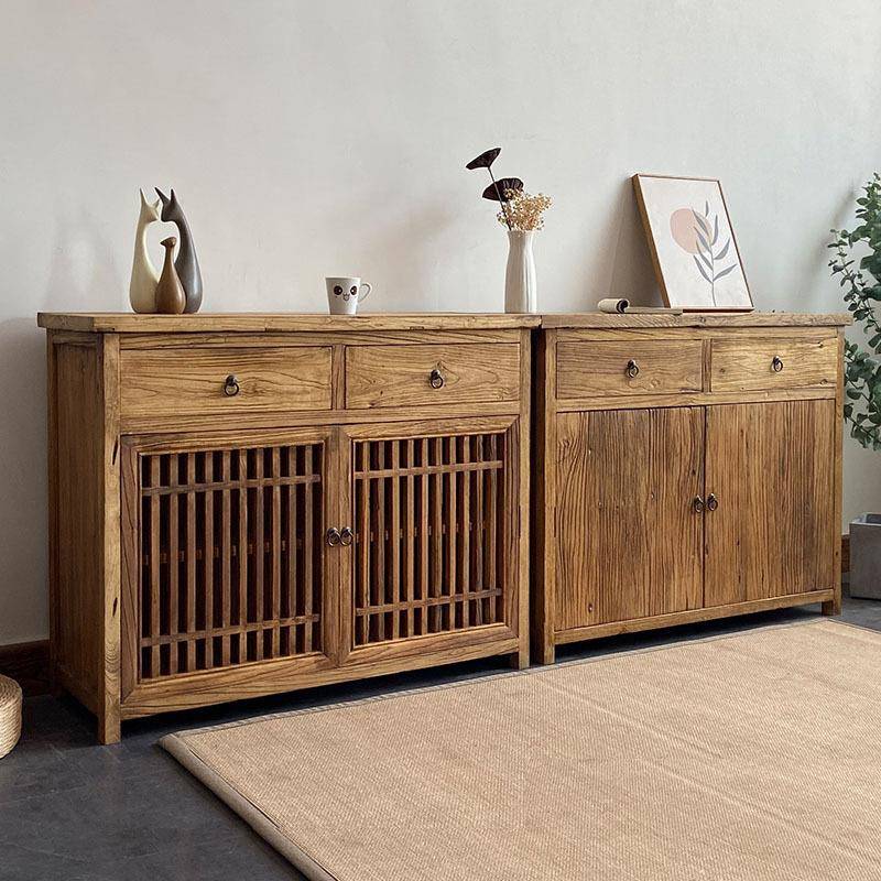 老榆木木质茶水柜置物鞋柜餐边柜客厅简约斗柜茶楼禅意泡茶柜