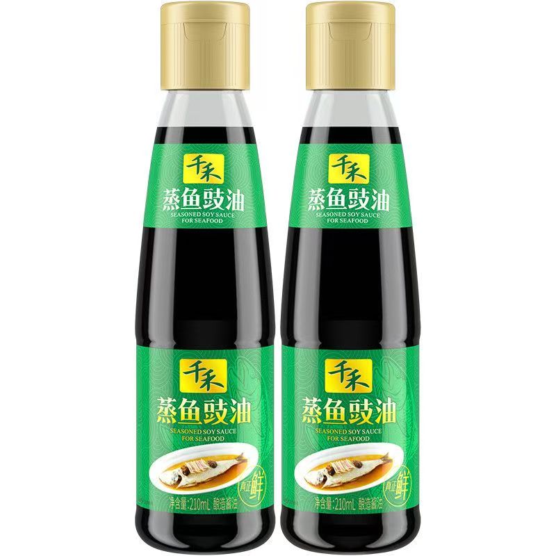 千禾蒸鱼豉油家用酿造生抽清蒸海鲜去腥提鲜炒菜调味白灼210ml