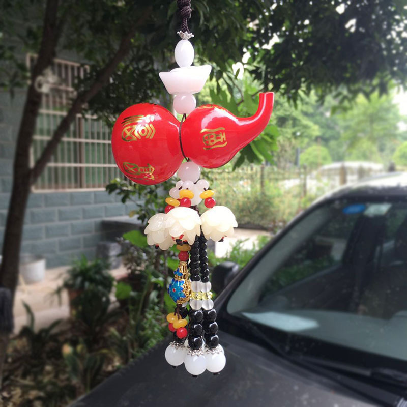 汽车挂件香水葫芦挂饰车内后视镜吊坠高档装饰用品车载男女平安符