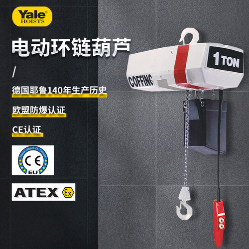 耶鲁链条防腐蚀防锈船用防爆电动环链葫芦 不锈钢电动吊葫芦