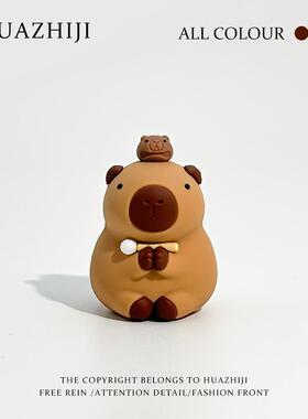 治疗和减压情绪稳定小礼物可爱capibara水豚桌面装饰办公室工作站