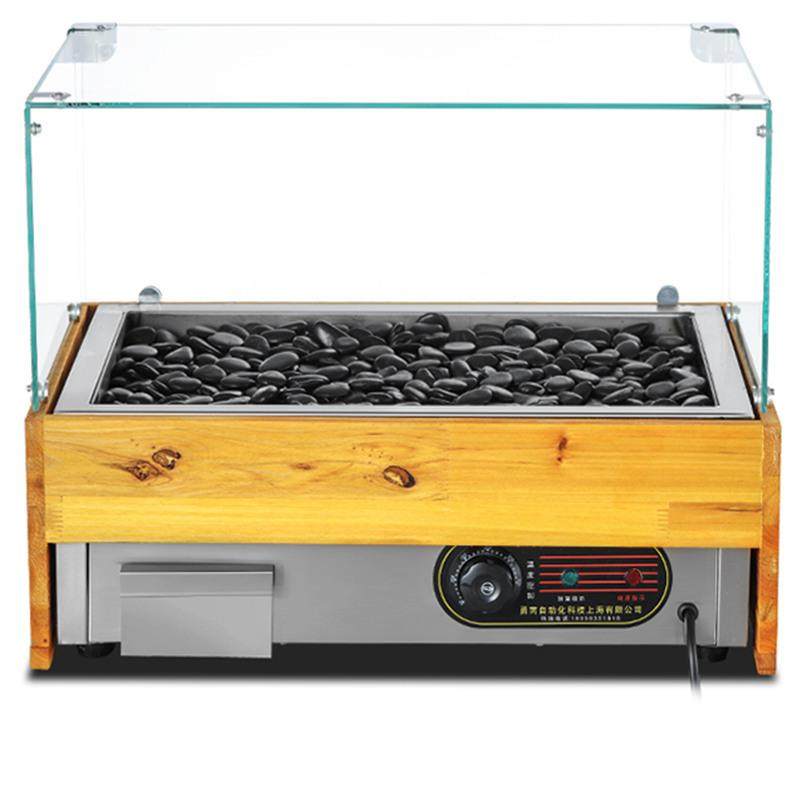 电热火山石烤肠机流动摆摊奶茶店石头烤热狗家用小型台式烤香肠机