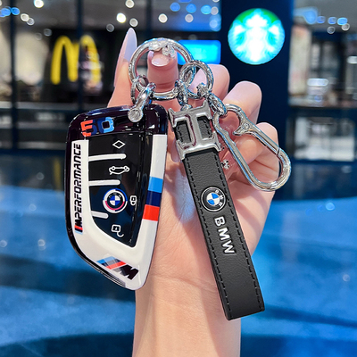 宝马运动风钥匙套扣无需螺丝安装