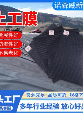 HDPE复合土工膜黑色河道护坡湿地改造垃圾填埋耐磨防腐防渗土工膜