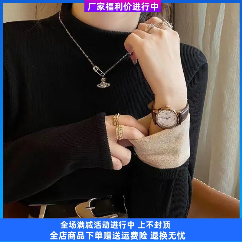 森夏服饰冬季长袖半高领高弹上衣