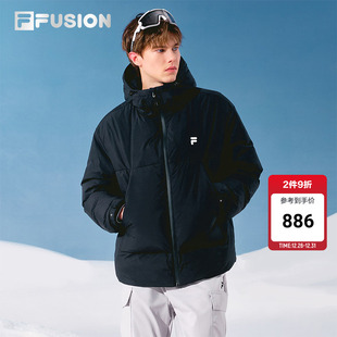 面包服连帽保暖外套 新款 FILA FUSION斐乐潮牌情侣羽绒服2025冬季