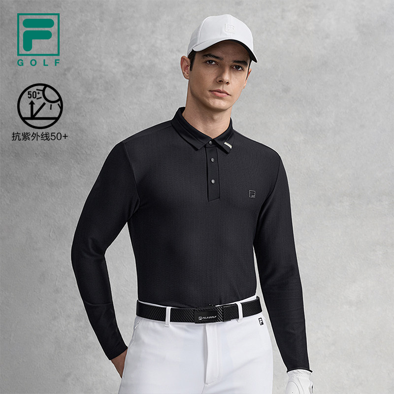 FILA 斐乐官方男子长袖POLO衫2026春新款高尔夫运动户外防晒上衣,户外/登山/野营/旅行用品,户外休闲衣,淘宝优惠券,粉丝福利购,淘宝优惠卷