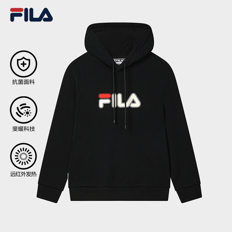 FILA斐乐情侣保暖连帽卫衣