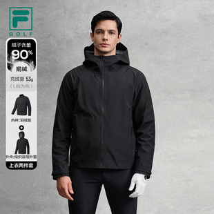 新款 羽绒服两件套2025冬季 高尔夫运动保暖外套 斐乐官方男士 FILA