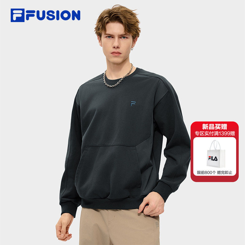 FILA FUSION斐乐潮牌男子套头卫衣2026春季新款休闲宽松针织上衣,户外/登山/野营/旅行用品,户外休闲衣,淘宝优惠券,粉丝福利购,淘宝优惠卷