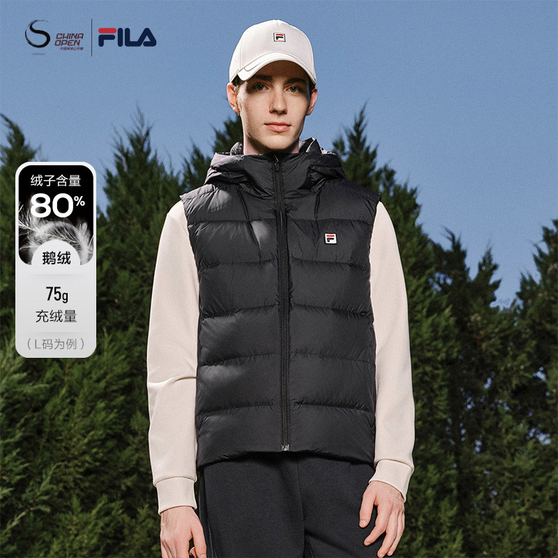 鹅绒FILA斐乐官方男子羽绒马甲2025冬季新款网球训练运动保暖外套,户外/登山/野营/旅行用品,羽绒衣,淘宝优惠券,粉丝福利购,淘宝优惠卷