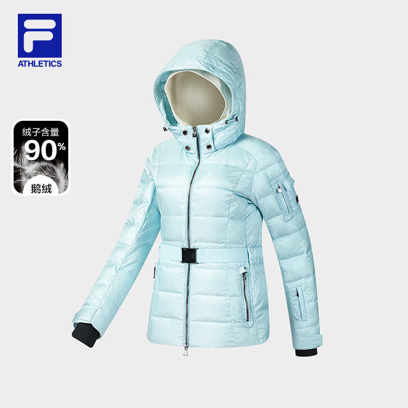 FILA斐乐官方女士鹅绒羽绒服2025冬新款滑雪运动保暖修身连帽外套,户外/登山/野营/旅行用品,羽绒衣,淘宝优惠券,粉丝福利购,淘宝优惠卷
