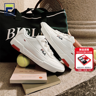 女通勤运动休闲板鞋 FILA斐乐官方男鞋 网球小白鞋 2026春新款 圆盾鞋