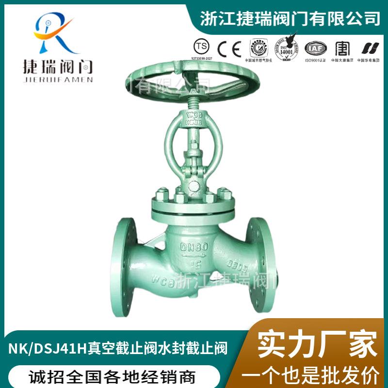 DS.DK.NKJ6/41H/Y-16C25C40C国标铸钢法兰水封截止阀真空截止阀门