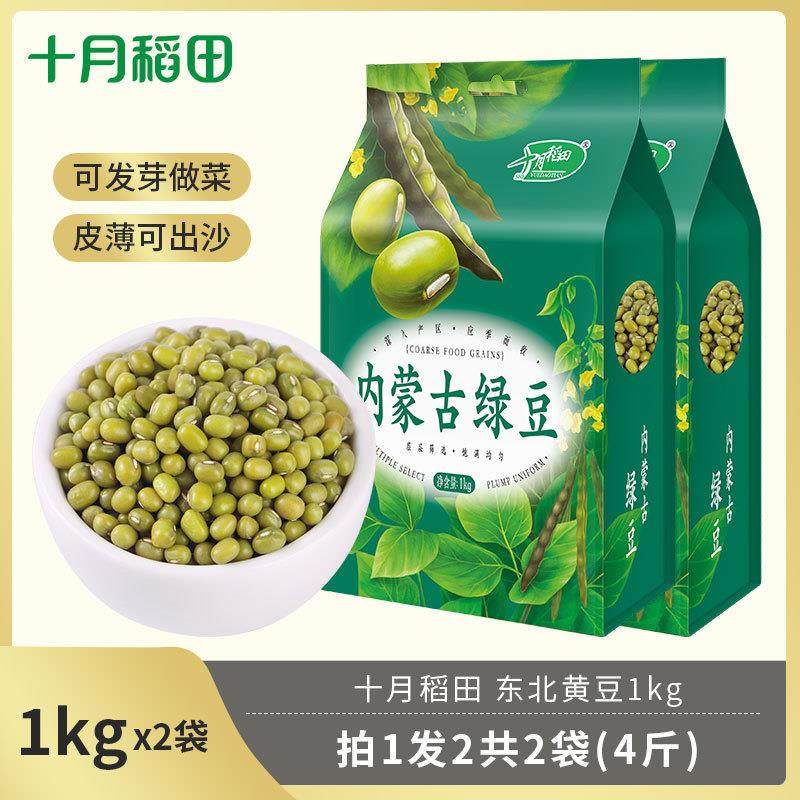 新货内蒙古绿豆1kg*2熬粥肉多皮薄五谷杂粗粮粥绿豆粥绿豆汤