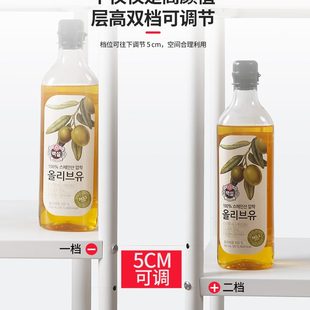 白色厨房收纳置物架多功能家用杂物储物柜落地多层夹缝放锅具架子