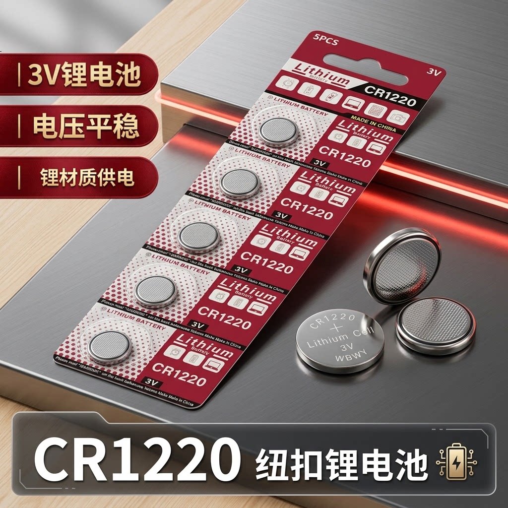 CR1220/3V纽扣电池车钥匙遥控器