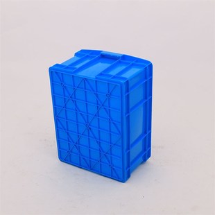 工厂定制长方形加厚塑料周转箱蓝色胶箱餐具运输塑料箱食堂配送箱