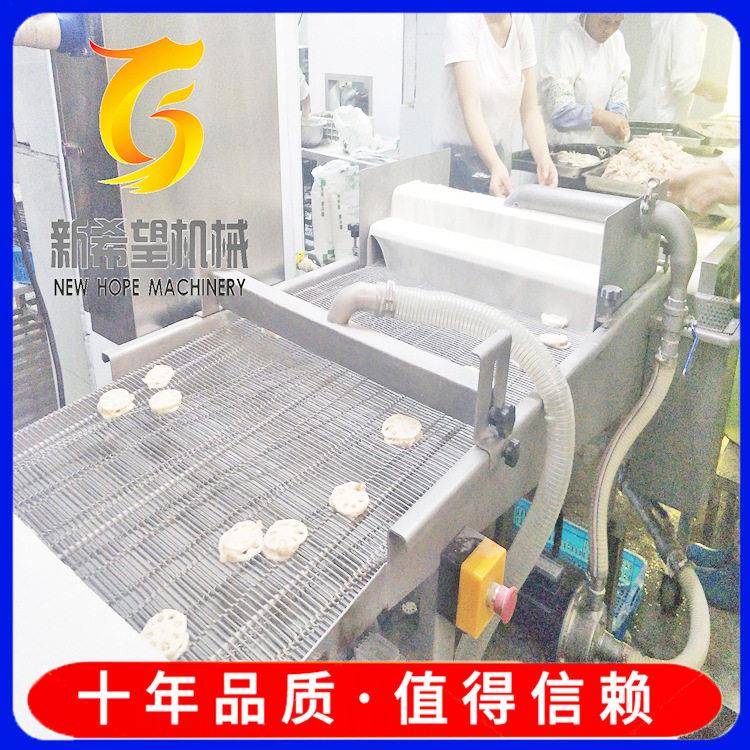新希望面包片上浆机 耦合淋浆机 600型 鸡肉汉堡饼上浆流水线