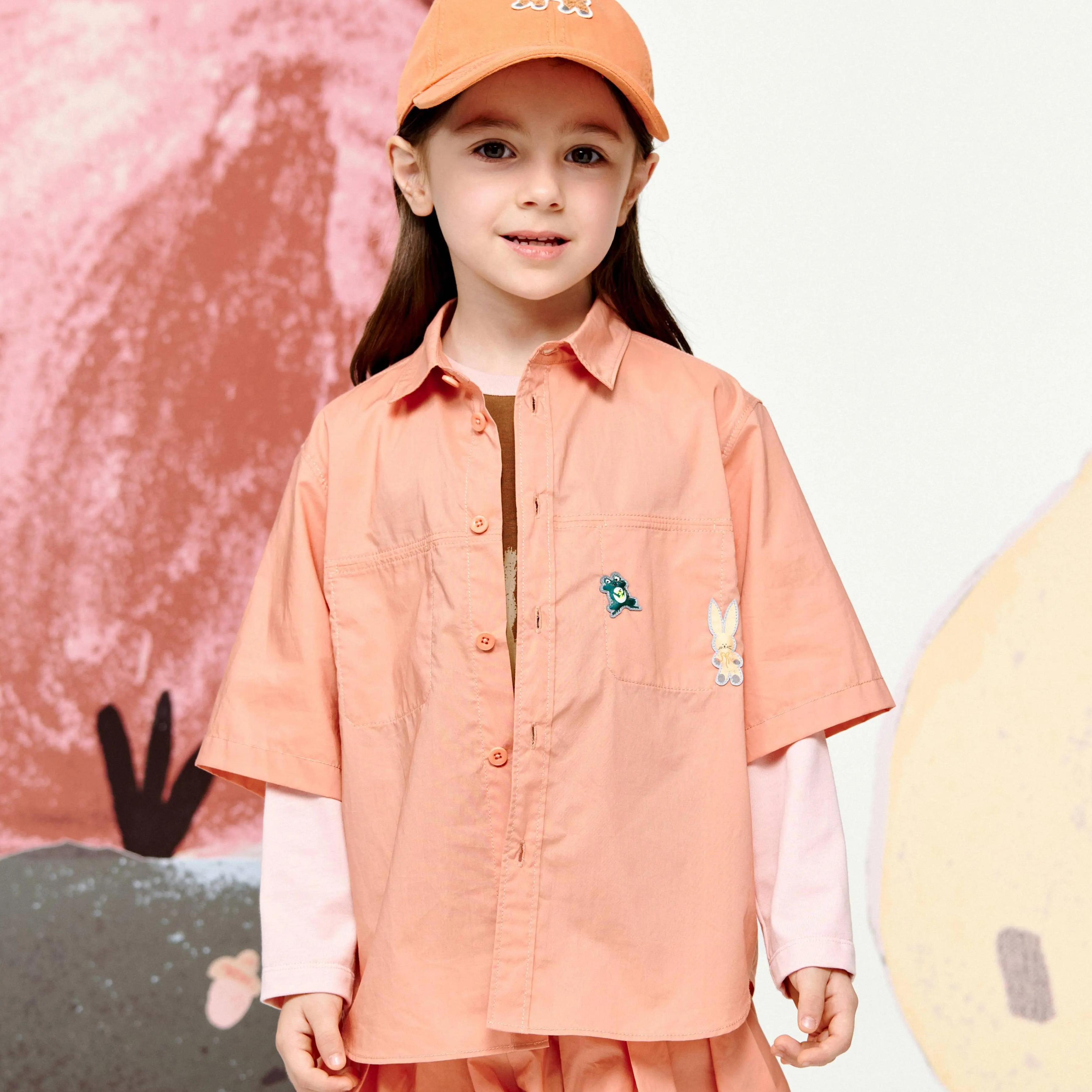 BUUGUA小动物组合口袋衬衫男女