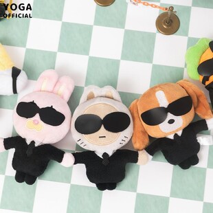 暹罗厘普创意黑帮墨镜系列毛绒公仔冰箱贴正版可爱卡通磁贴玩偶萌