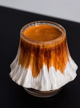 特别好看的咖啡杯富士火山杯高颜值Dirty玻璃杯2025新款摩卡拿铁