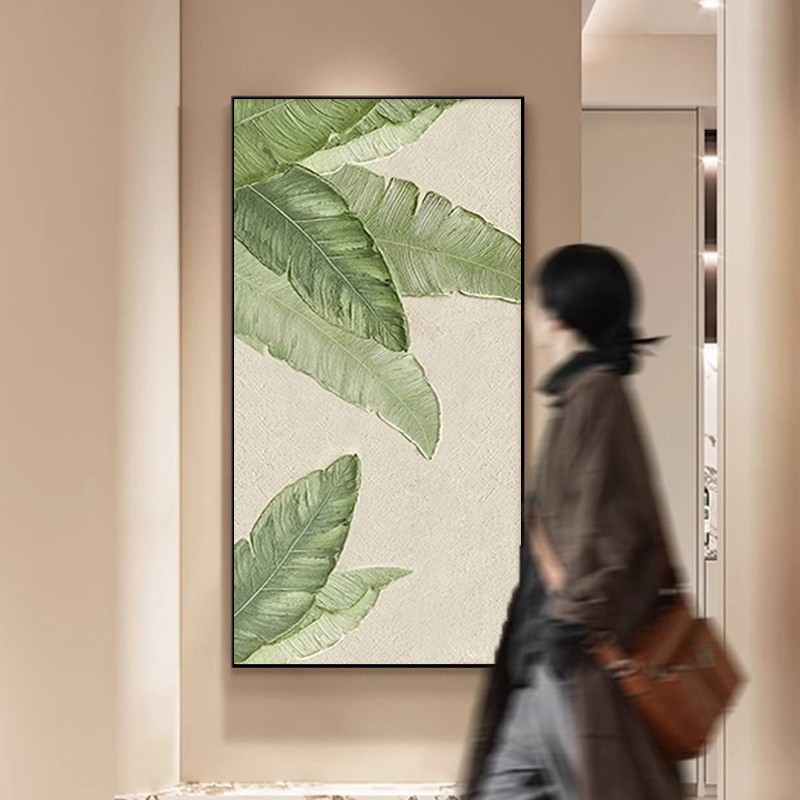 家大业大入户玄关装饰画轻奢高级感挂画正对门走廊北欧简约风壁画