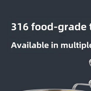 316不锈钢蒸汤锅煮粥奶锅一体加厚双耳煲汤锅16/18/20/24cm