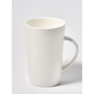 骨瓷马克杯无铅纯白陶瓷单杯带盖子450ml大容量办公室喝水可定制