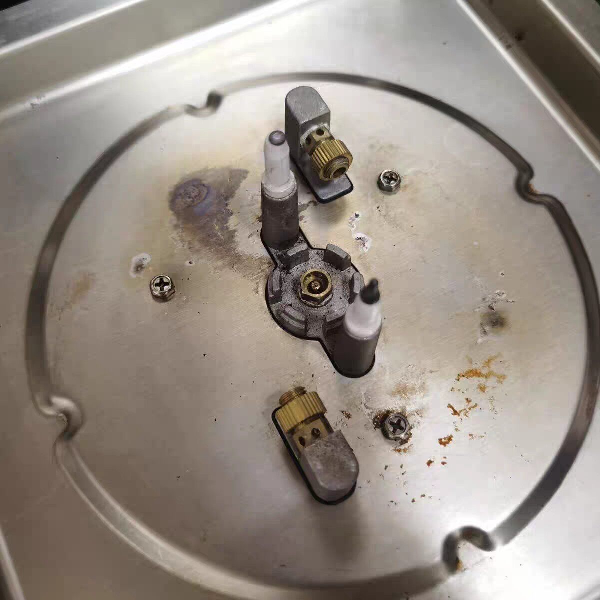 适合美大集成竈喷嘴3腔铜火嘴活动火盖气嘴液化气瓦斯互换喷嘴