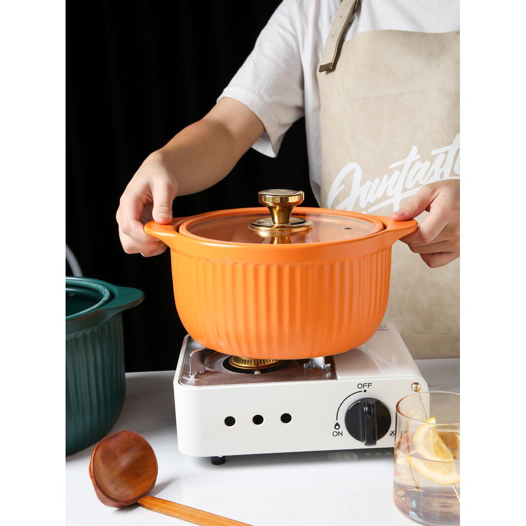 耕读家风北欧砂锅炖锅家用燃气灶专用高颜值沙锅煲汤陶瓷汤锅锅具