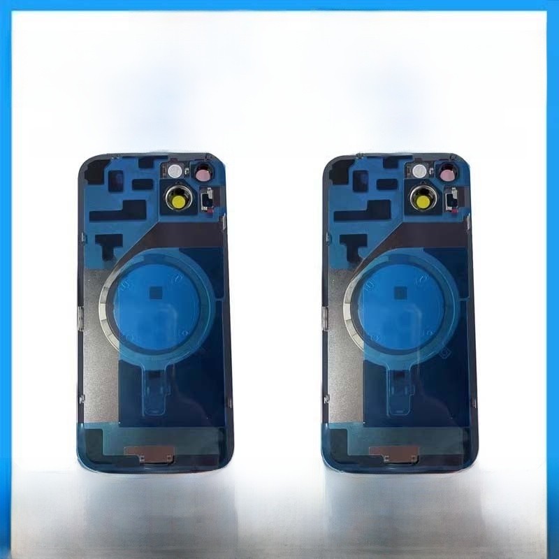 适用于15 15proMAX后壳15Plus一体带磁铁吸支架相框15Pro玻璃后盖