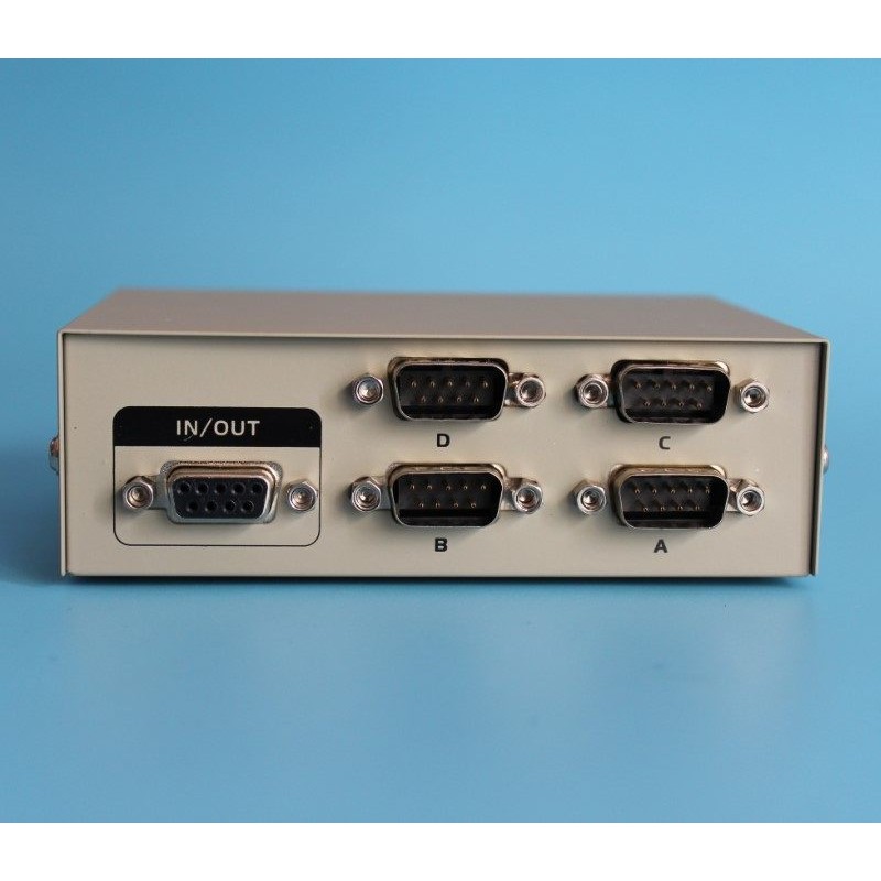 DB9串口切换器RS232切换器1拖4串口RS232共享器工控迈拓MT-232-4