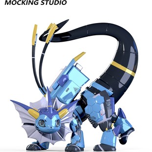 主意玩家&MarcusHii联名机械水伊布拼搭GK模型Figure摆件潮玩模玩