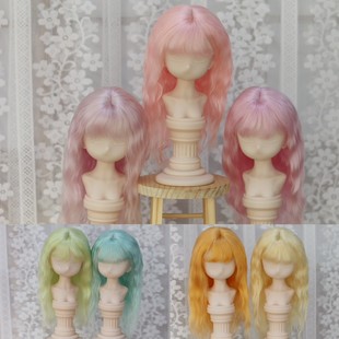 BJD.SD 3分.小三分. 点点马海毛缝式中分毛胚长款手改毛假发