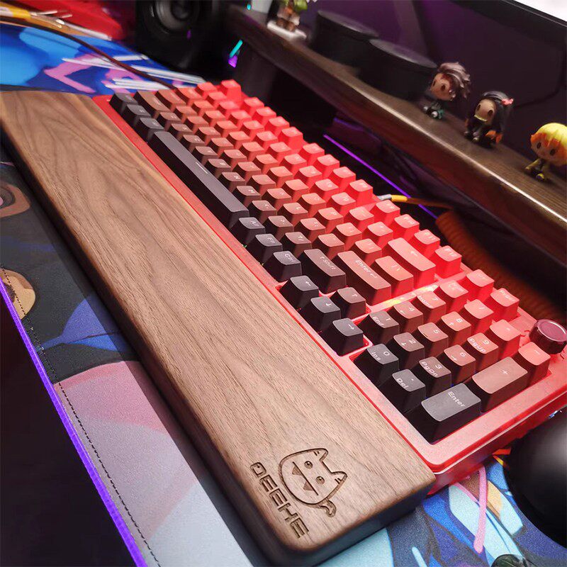 木质机械键盘手托87实木98键盘掌托护腕托滑鼠垫护腕垫手腕托刻字