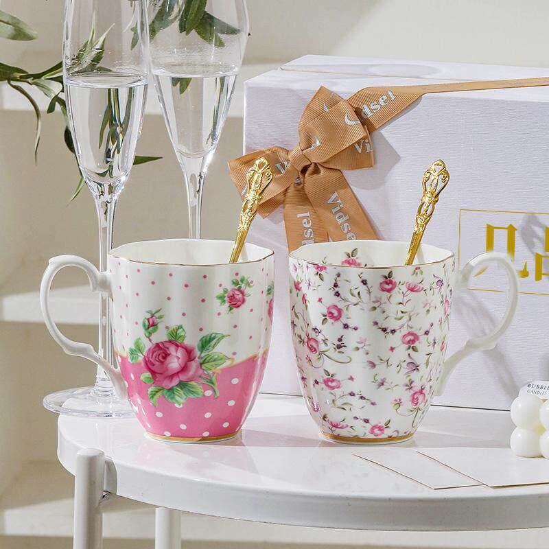 马克杯礼盒装生日乔迁结婚伴手礼物陶瓷水杯带勺情侣咖啡对杯套装